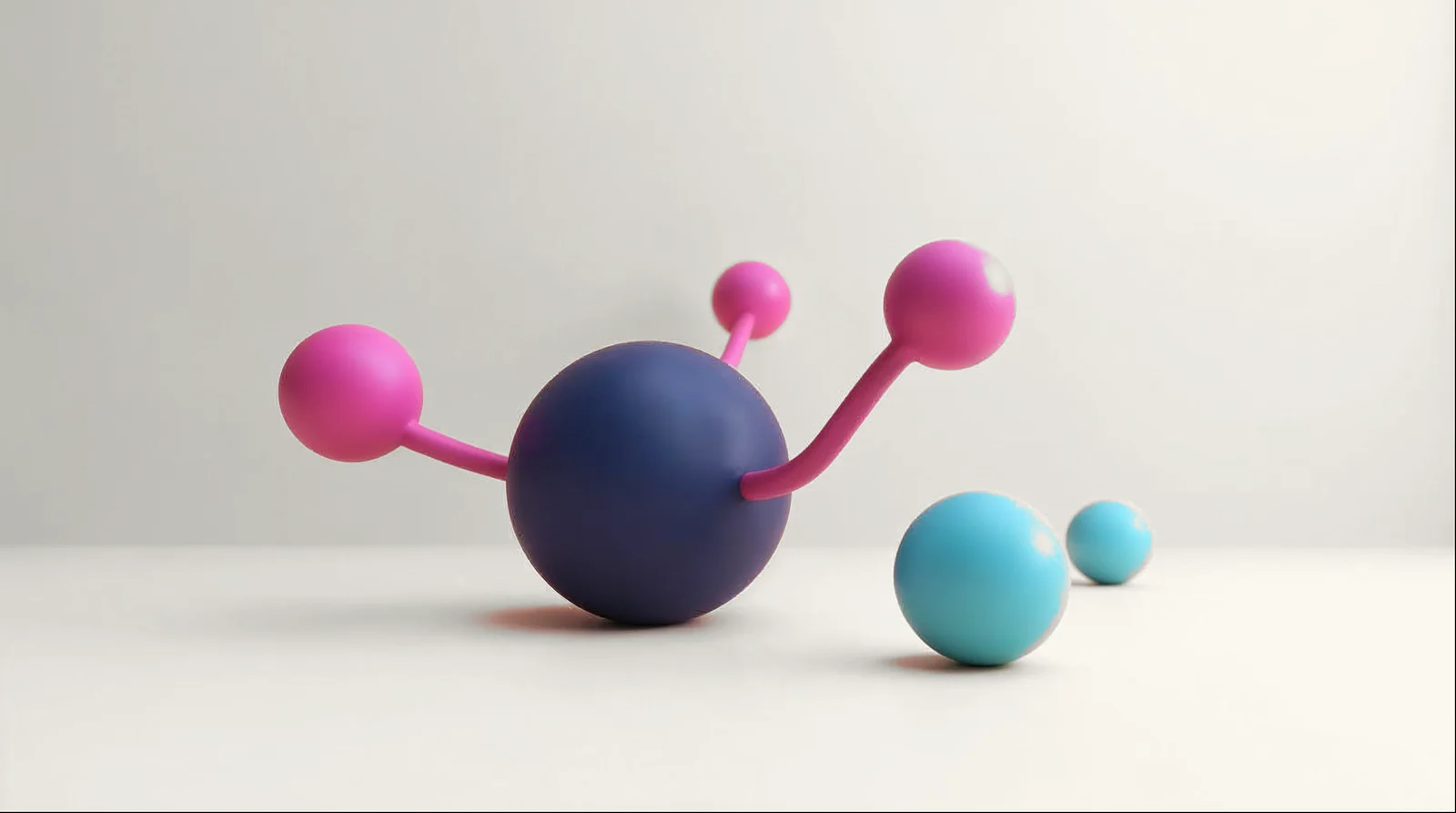 Ilustração abstrata em 3D representando o tema do artigo, nas cores da AlphaMed