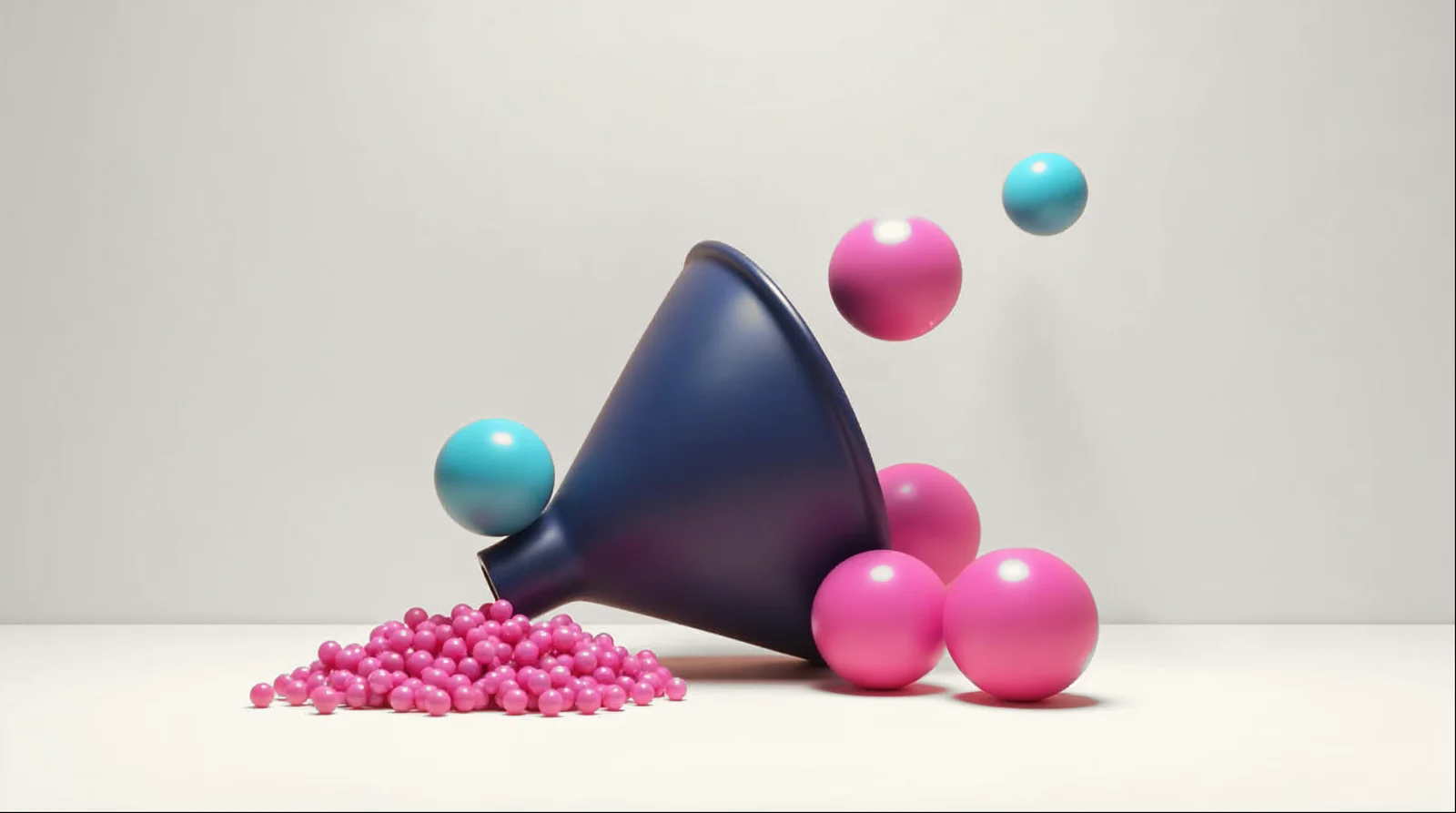 Ilustração abstrata em 3D representando o tema do artigo, nas cores da AlphaMed
