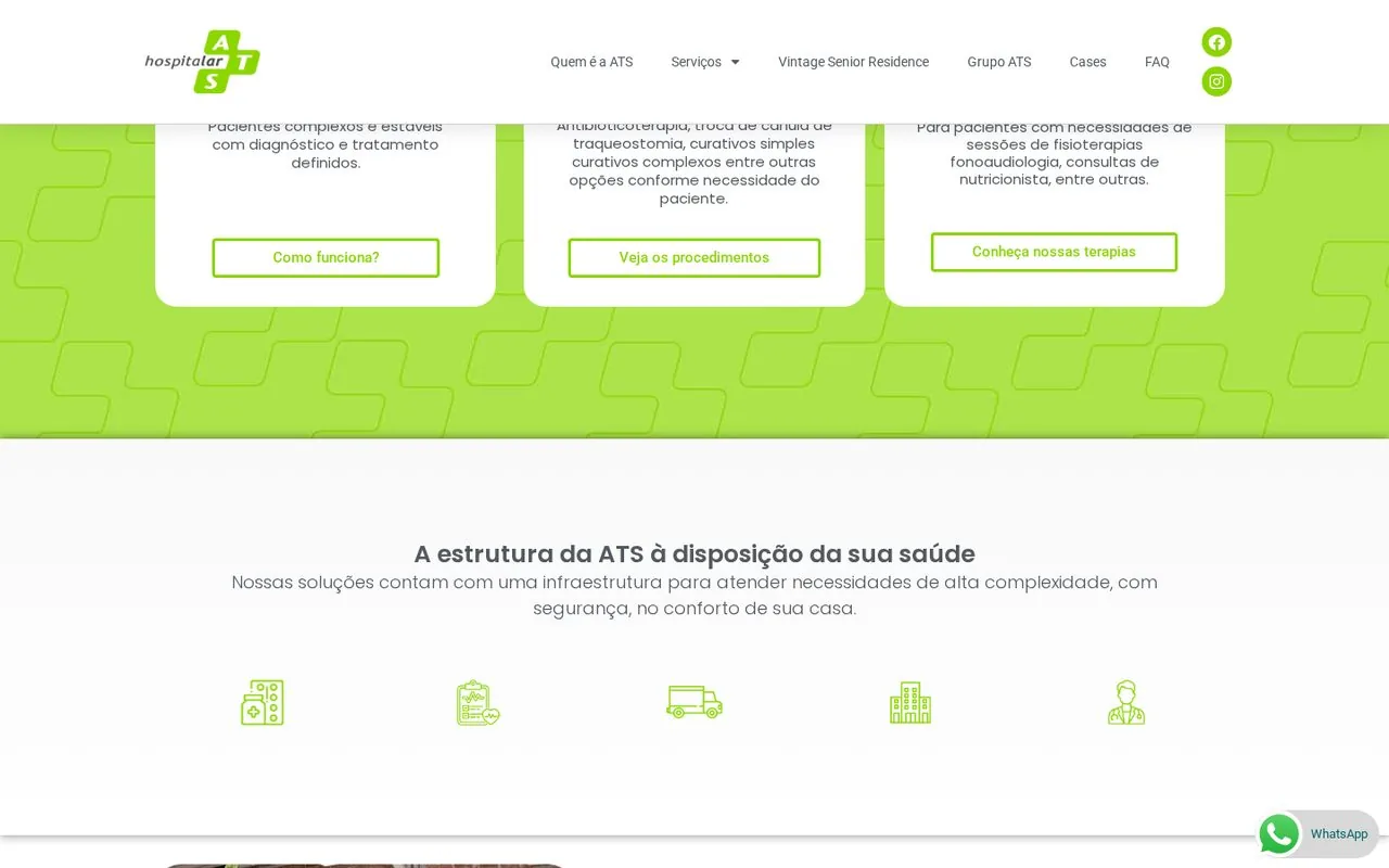 Seção de soluções de atenção domiciliar da Hospitalar ATS
