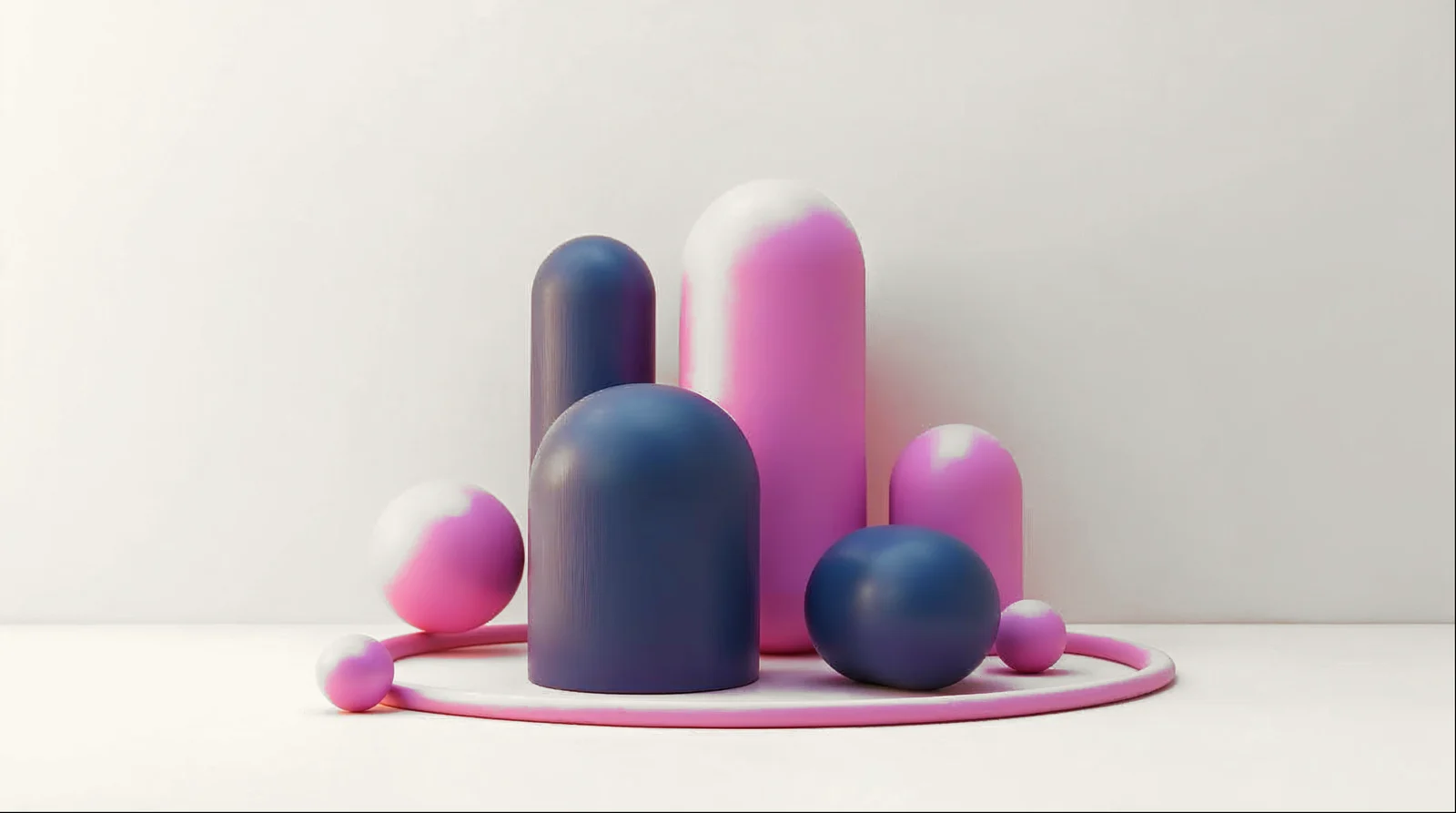 Ilustração abstrata em 3D representando o tema do artigo, nas cores da AlphaMed