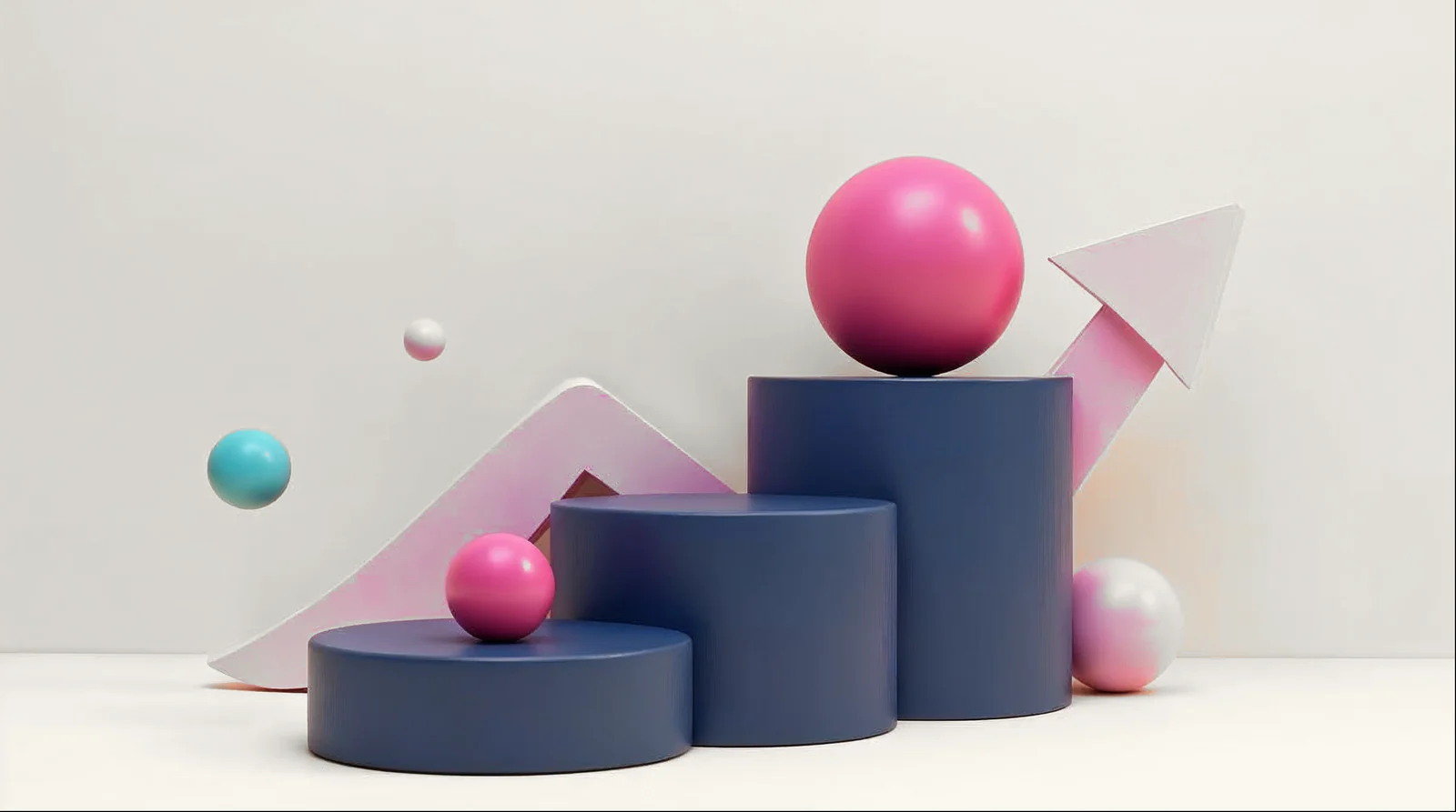 Ilustração abstrata em 3D representando o tema do artigo, nas cores da AlphaMed